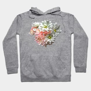 Daisies and Pink Chrysanthemums Heart Hoodie